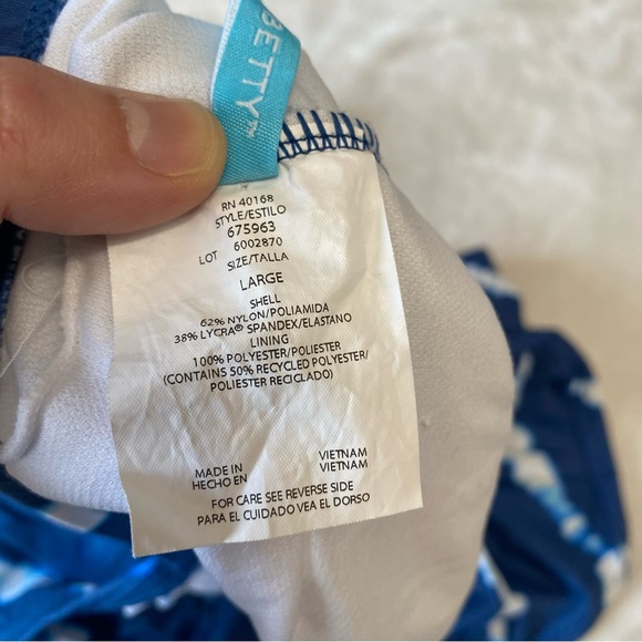 Beach Betty Blue Cut Out One Piece Swimsuit - Picture 8 of 8